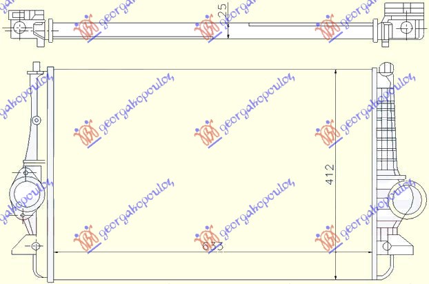 ΨΥΓΕΙΟ INTERC.1,9-2,0 TDi(632x415x26)02-