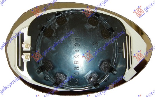 DOOR MIRROR GLASS BLUE HEATED (CONVEX GLASS)