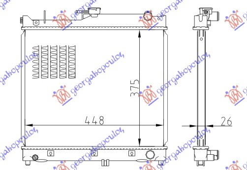 ΨΥΓΕΙΟ 1.3 ΒΕΝΖΙΝΗ ΜΗΧΑΝΙΚΟ (375Χ450Χ26) (VALEO)