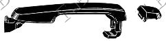 FRONT DOOR HANDLE OUTER 3/5D  (W/KEY HOLE) RH=LH