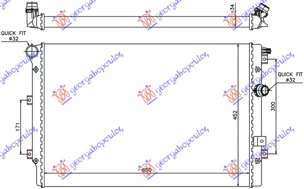 ΨΥΓΕΙO ΝΕΡΟΥ 1.4-2.0TSi-TFSi-2.0 TDi (65x45) (KOYO)