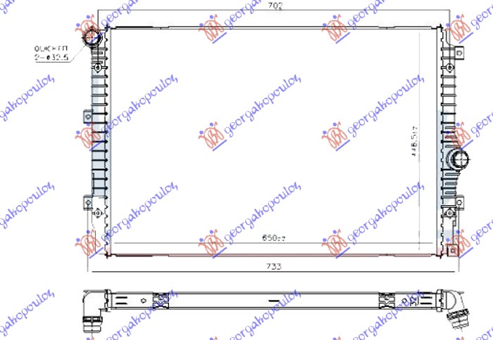 ΨΥΓΕΙΟ 1.4 TSiΒΕΝΖΙΝΗ - 2.0 TDi ΠΕΤΡΕΛΑΙΟ (650x450x32) (VALEO)