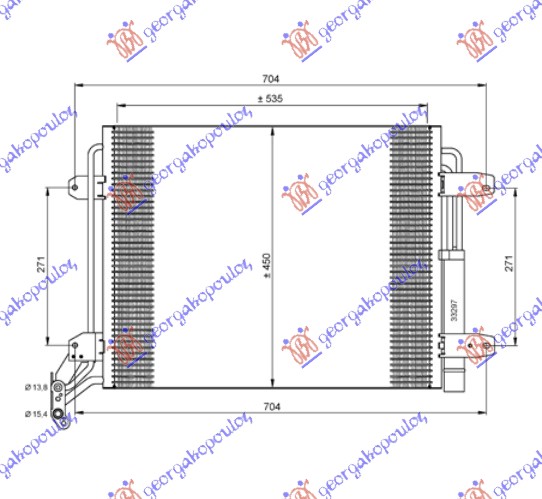 ΨΥΓΕΙΟ A/C 1.4 TSi-2.0 TFSi ΒΕΝΖΙΝΗ-2.0 TDi ΠΕΤΡΕΛΑΙΟ (540x450x16)