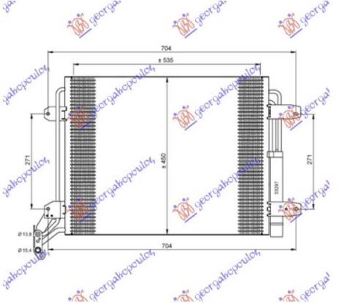 ΨΥΓΕΙΟ A/C 1.4 TSi-2.0 TFSi ΒΕΝΖΙΝΗ-2.0 TDi ΠΕΤΡΕΛΑΙΟ (540x450x16) (NRF)