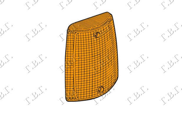 FRONT LAMP LENS YELLOW