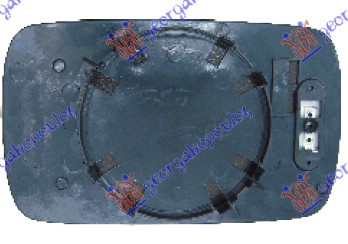 DOOR MIRROR GLASS BLUE HEATED (ASPHERICAL GLASS)