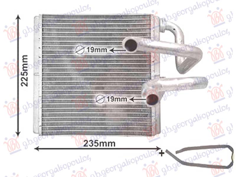 HEATER RADIATOR 2.5 DIESEL - 3.5 PETROL 2009- (210x225)