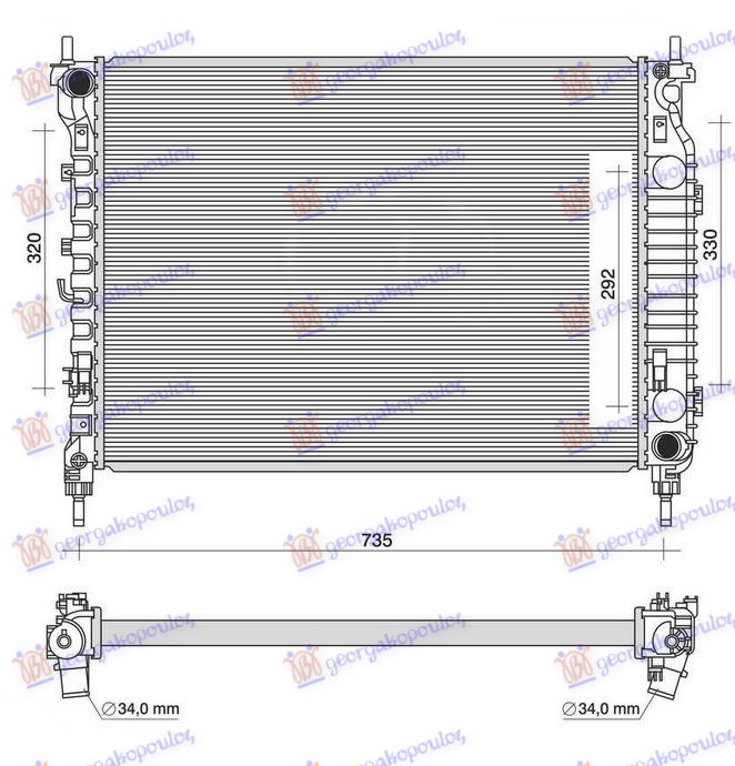 ΨΥΓΕΙΟ 2.2 TDCi ΜΗΧΑΝΙΚΟ ΠΕΤΡΕΛΑΙΟ (670x500x34)