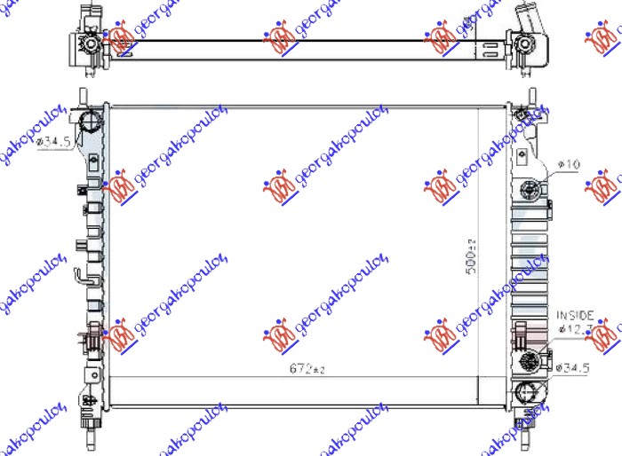 ΨΥΓΕΙΟ 2.2 TDCi ΑΥΤΟΜΑΤΟ ΠΕΤΡΕΛΑΙΟ (670x500x34) (KOYO)