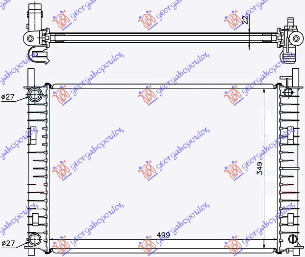 RADIATOR 1.3 PETROL +/-AC (500x356)