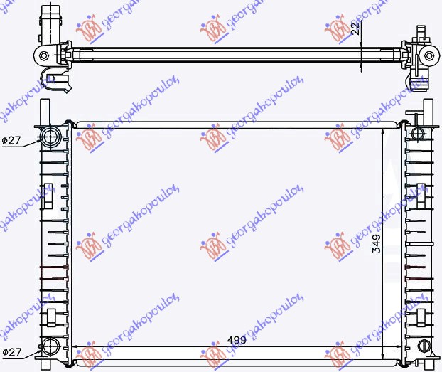 ΨΥΓ. 1,3 +/-AC (50x35,6) (ΠΑΡ.ΟΔ) (MAHLE BEHR PREMIUM LINE)