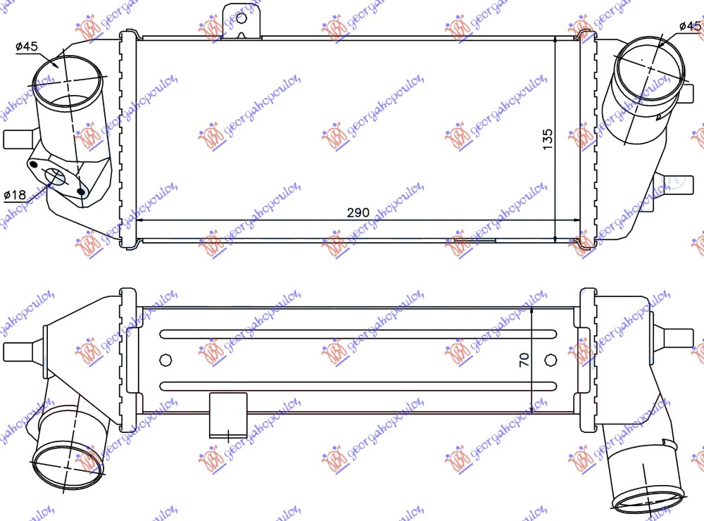 ΨΥΓΕΙΟ INTERC. 1,4-1,6 CRDi (300x135x70)