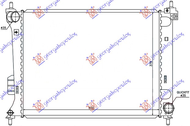 ΨΥΓΕΙΟ ΝΕΡΟΥ 1.2-1.4-1.6i ΜΗΧΑΝΙΚΟ ΒΕΝΖΙΝΗ (500x380) (KOYO)