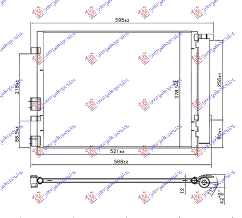 ΨΥΓΕΙΟ A/C 1.4-1.6 CRDi ΠΕΤΡΕΛΑΙΟ (500x360x12)