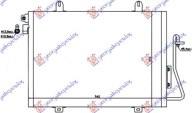 CONDENSER 1.4i 8V-1.6 8V -2008 (510x380)