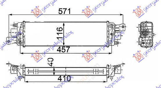 ΨΥΓΕΙΟ INTERCOOLER 1,3 JTD(410x115x40)03-