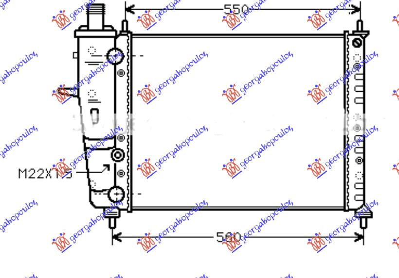 ΨΥΓΕΙΟ 1,2-1,4-1,6 -A/C (48x41,5)(Μ/ΠΑΓ. (MAHLE BEHR)