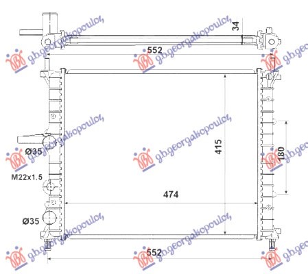 ΨΥΓΕΙΟ 1.2-1.4-1.6 ΒΕΝΖΙΝΗ ΧΩΡΙΣ ΠΑΓΟΥΡΙ + A/C (475x415) (NRF)