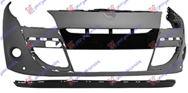 FRONT BUMPER PRIMED -2012 (W/PDS) (A QUALITY)