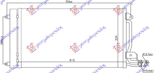 ΨΥΓΕΙΟ A/C ΒΕΝΖΙΝΗ - ΠΕΤΡΕΛΑΙΟ (580x350x16)