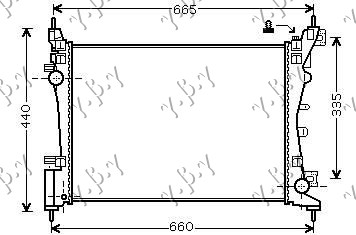 RADIATOR ALL PETROL MANUAL/AUTO +/-AC (54x37,5) (MAHLE BEHR PREMIUM LINE)