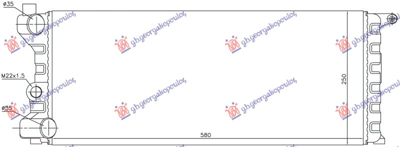 ΨΥΓΕΙΟ 750-1.1 BENZINH 4Χ4 (580x250x34) 1986-1989 (NRF)