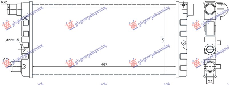 ΨΥΓΕΙΟ 0.9-1.1 ΒΕΝΖΙΝΗ +/- A/C (450x240) ΜΕ ΒΑΛΒΙΔΑ (NRF)