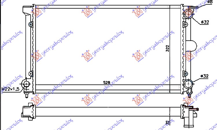 ΨΥΓΕΙΟ ΒΕΝΖ-ΠΕΤΡ +A/C (52.5x32x3.4) (ΠΑΡΟΧ.ΣΥΝΟΔ.)