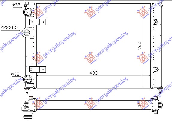 ΨΥΓΕΙΟ 1.0-1.3-1.4BZ-1.7-1.9SDi -AC(43x32) (MAHLE BEHR)