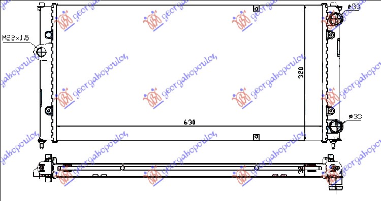 RAD. 1.6 8V-1.8 16V-2.0 (63x32) (VALEO CLASSIC)