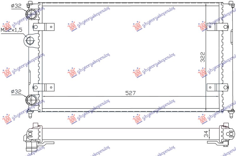 ΨΥΓΕΙΟ 1.4-1.6 ΒΕΝΖΙΝΗ - 1.7-1.9 ΠΕΤΡΕΛΑΙΟ -AC (520x320) (ΠΑΡΟΧΕΣ ΠΛΕΥΡΑ ΟΔΗΓΟΥ) (NRF)