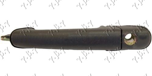 DOOR HANDLE FRONT OUTER BLACK  (SMALL CYLINDER)