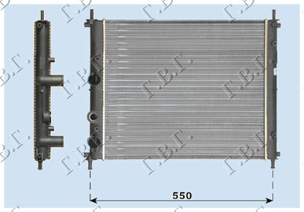 RADIATOR1,2-1,4-1,6 16V+A/C(47,5x41,5)