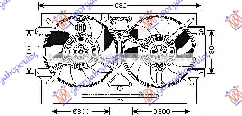 COOLING FAN DOUBLE PETROL-DIESEL (VALEO)