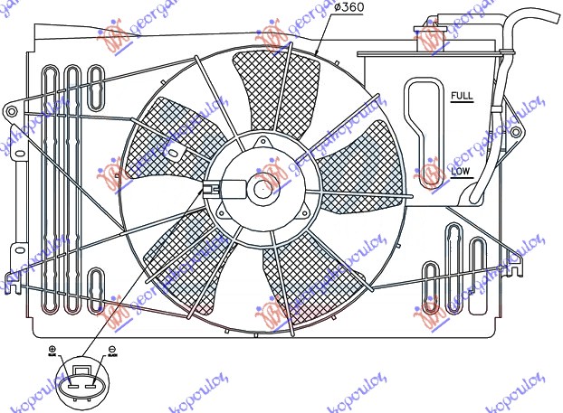 COOLING FAN PETROL (WITH SCREW)