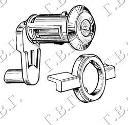 DOOR LOCK CYLINDER FRONT W/KEYS (SET 2 PCS)