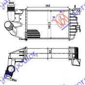 ΨΥΓΕΙΟ INTERCOOLER 1.3-1.7-1.9 CDTi  (Φ45)(260x180x60)