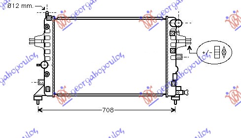 RADIATOR 1.2-1.4-1.8 PETROL MANUAL-AUTOMATIC (600x360) TUBE DIAGONAL