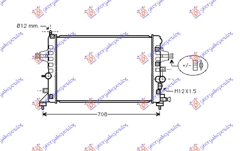 ΨΥΓΕΙΟ ΝΕΡΟΥ 1,6CC 16V+/- Α/C (60x37) (KOYO)