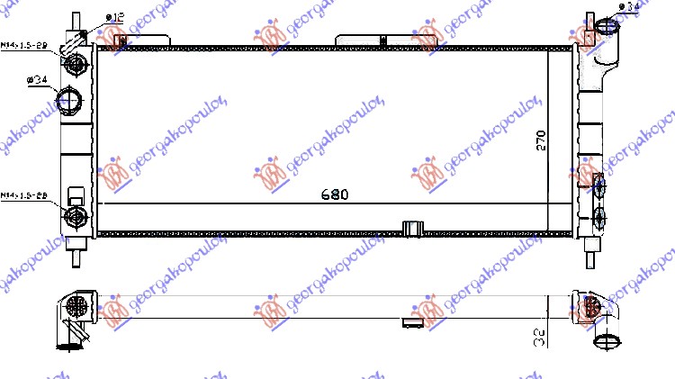 ΨΥΓΕΙΟ 1.4-1.6 +A/C (68x28)ΑΥΤΟΜ (ΠΑΡΟΧ.ΔΙΑΓΩΝ.)