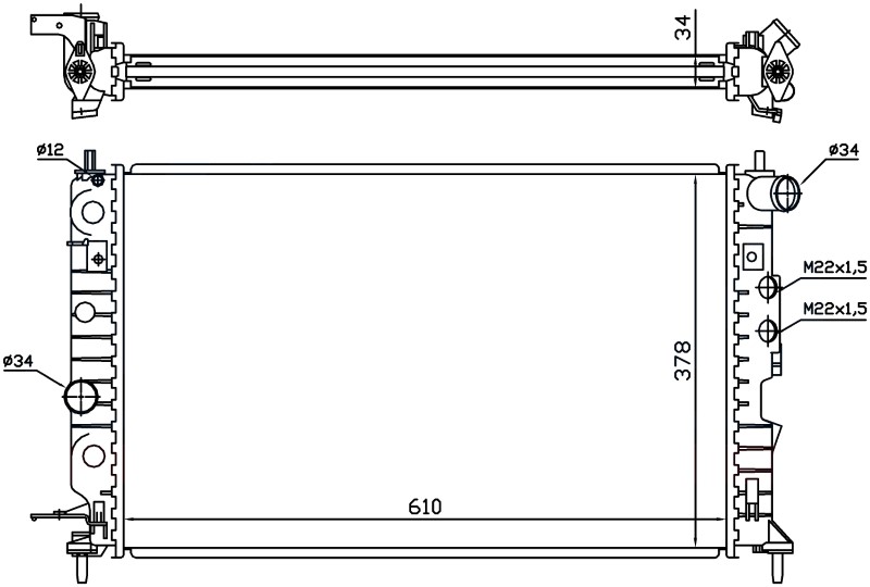 ΨΥΓΕΙΟ 1,6-1,816V A/C (61x37) (NISSENS)