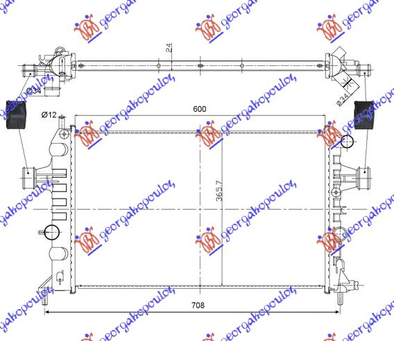 ΨΥΓΕΙΟ 1.2cc - A/C (540x380) ΠΑΡΟΧΕΣ ΠΛΕΥΡΑ ΣΥΝΟΔΗΓΟΥ (NRF)
