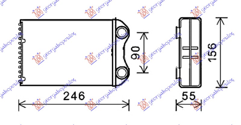 HEATER RADIATOR (200x145x32)