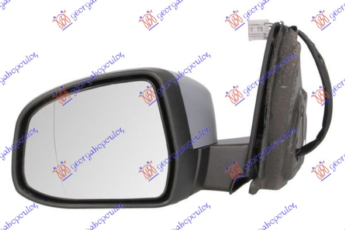 DOOR MIRROR ELECTRICAL HEATED PRIMED (W/FOOT LAMP) (ASPHERICAL GLASS) (A QUALITY)