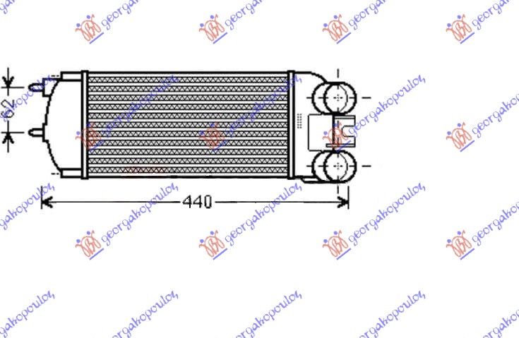 RADIATOR INTERCOOLER 1.6 HDI (300x148x85)