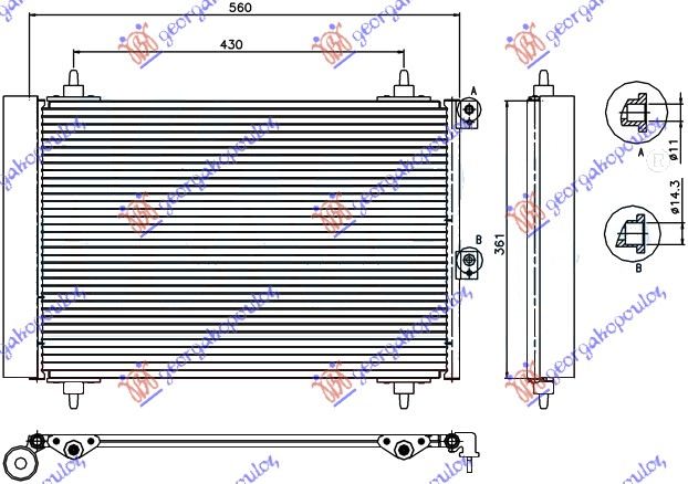 ΨΥΓΕΙΟ A/C 1,6 HDi (52x36x17)