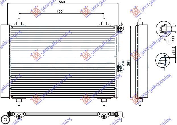 ΨΥΓΕΙΟ A/C 1.6 HDi (520x360x17) (MARELLI)