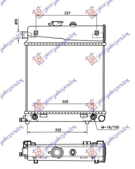 RADIATOR 1.8-2.0-2.2-2.3 MANUAL/AUTOMATIC- A/C (360x430) (NRF)