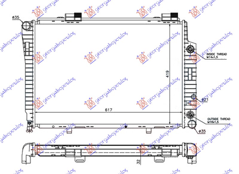 ΨΥΓΕΙΟ ΓΙΑ ΟΛΑ BENZ M/A+A/C (61.5x42)