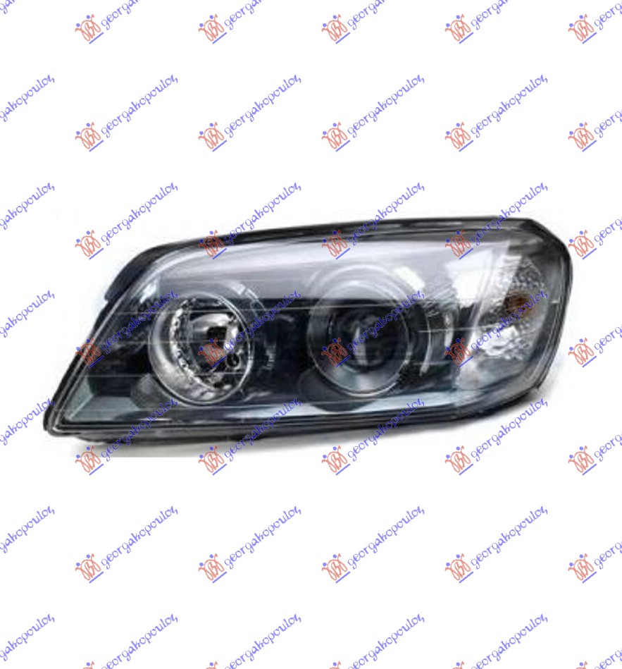 HEAD LAMP ELECT. BLACK (E) (W/MOTOR) (DEPO)